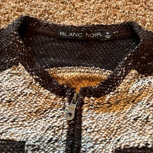 Blanc Noir Zip-Up Sweater Like New